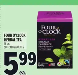 Metro FOUR O'CLOCK HERBAL TEA offer