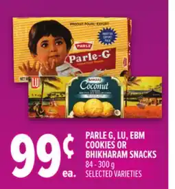 Metro PARLE G, LU, EBM COOKIES OR BHIKHARAM SNACKS offer