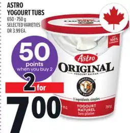 Metro ASTRO YOGOURT TUBS offer
