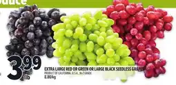 Metro EXTRA LARGE RED OR GREEN OR LARGE BLACK SEEDLESS GRAPES offer