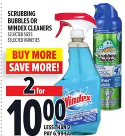 Metro SCRUBBING BUBBLES OR WINDEX CLEANERS offer