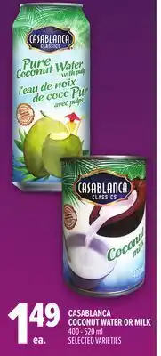 Metro CASABLANCA COCONUT WATER OR MILK offer
