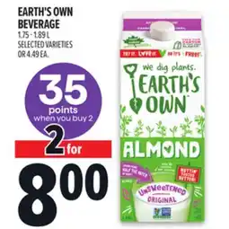 Metro EARTH'S OWN BEVERAGE offer