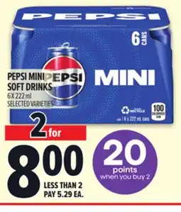 Metro PEPSI MINI SOFT DRINKS offer