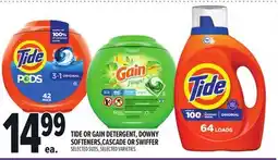 Metro TIDE OR GAIN DETERGENT, DOWNY SOFTENERS, CASCADE OR SWIFFER offer