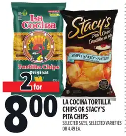 Metro LA COCINA TORTILLA CHIPS OR STACY'S PITA CHIPS offer