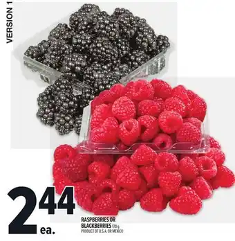 Metro RASPBERRIES OR BLACKBERRIES offer