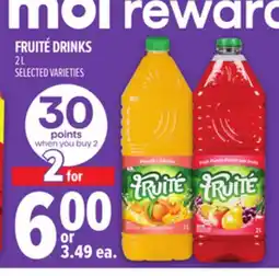 Metro FRUITÉ DRINKS offer