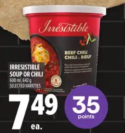 Metro IRRESISTIBLE SOUP OR CHILI offer