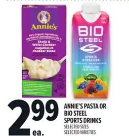 Metro ANNIE'S PASTA OR BIO STEEL SPORTS DRINKS offer