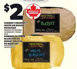 Independent Grocer FARMER'S MARKET WHITE OR RUSSET POTATOES, 10 LB offer