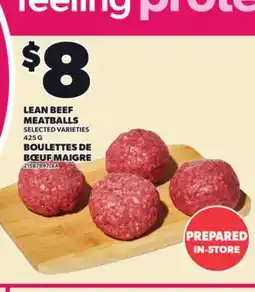 Independent Grocer LEAN BEEF MEATBALLS, 425 G offer
