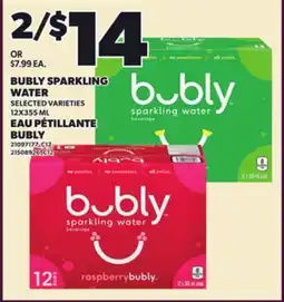Independent Grocer BUBLY SPARKLING WATER, 12X355 ML offer