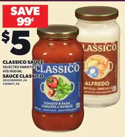 Independent Grocer CLASSICO SAUCE, 410/600 ML offer