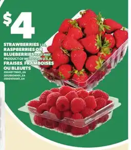 Independent Grocer STRAWBERRIES, 1 LB, RASPBERRIES OR HALF PINT offer