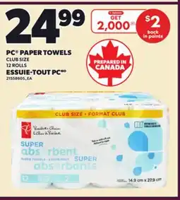 Independent Grocer PC PAPER TOWELS, 12 ROLLS offer