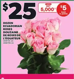 Independent Grocer DOZEN ECUADORIAN ROSES DOUZAINE DE ROSES DE L'ÉQUATEUR offer