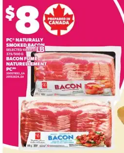 Independent Grocer PC NATURALLY SMOKED BACON, 375/500 G offer