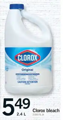 Fortinos CLOROX BLEACH, 2.4 L offer