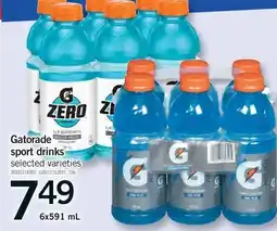 Fortinos GATORADE SPORT DRINKS, 6X591 ML offer