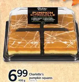 Fortinos CHARLOTTE'S PUMPKIN SQUARES, 400 G offer