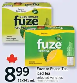 Fortinos FUZE OR PEACE TEA ICED TEA, 12X341 ML offer