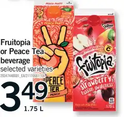 Fortinos FRUITOPIA OR PEACE TEA BEVERAGE, 1.75 L offer