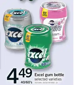 Fortinos EXCEL GUM BOTTLE, 40/60's offer