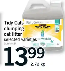 Fortinos TIDY CATS CLUMPING CAT LITTER offer