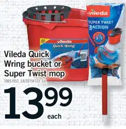 Fortinos VILEDA QUICK WRING BUCKET OR SUPER TWIST MOP offer