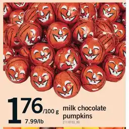 Fortinos MILK CHOCOLATE PUMPKINS, lb offer