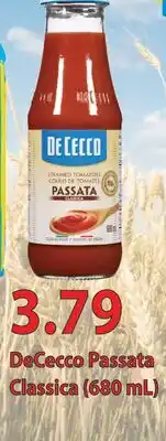 Fortinos DECECCO PASSATA CLASSICA, (680 ML) offer