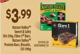 Fortinos NATURE VALLEY SWEET & SALTY 192-210G, FIBRE 1 BARS, NATURE VALLEY PROTEIN BARS, BISCUITS, 125-190G offer