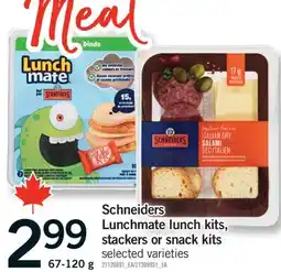 Fortinos SCHNEIDERS LUNCHMATE LUNCH KITS, STACKERS OR SNACK KITS, 67-120 g offer