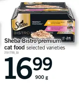 Fortinos SHEBA BISTRO PREMIUM CAT FOOD, 900 G offer