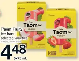 Fortinos T'AOM FRUITY ICE BARS, 5x75 ML offer