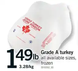 Fortinos GRADE A TURKEY offer