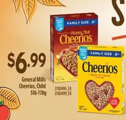 Fortinos GENERAL MILLS CHEERIOS, CHILD, 516-778G offer