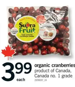 Fortinos ORGANIC CRANBERRIES offer