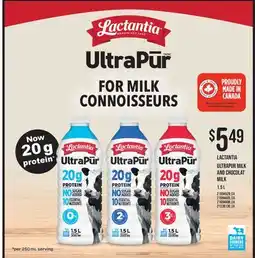 Fortinos LACTANTIA ULTRAPUR MILK AND CHOCOLAT MILK, 1.5 L offer