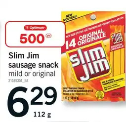 Fortinos SLIM JIM SAUSAGE SNACK, 112 G offer