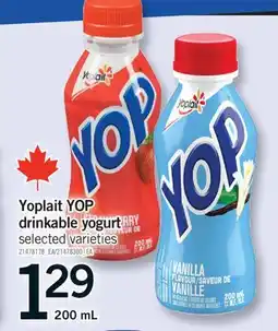 Fortinos YOPLAIT YOP DRINKABLE YOGURT, 200 ML offer