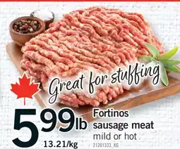 Fortinos FORTINOS SAUSAGE MEAT offer