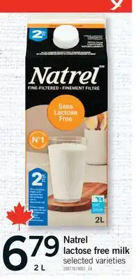 Fortinos NATREL LACTOSE FREE MILK, 2 L offer