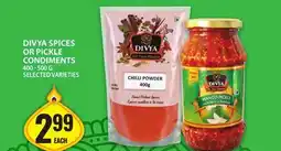 Food Basics DIVYA SPICES OR PICKLE CONDIMENTS offer
