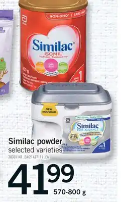 Fortinos SIMILAC POWDER, 570-800 G offer