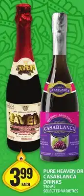 Food Basics PURE HEAVEN OR CASABLANCA DRINKS offer