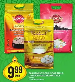 Food Basics PARLIAMENT GOLD, NOOR SELLA, OR NOOR GOLD BASMATI RICE offer