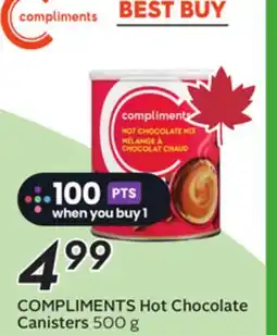 Sobeys COMPLIMENTS Hot Chocolate Canisters offer
