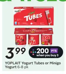 Sobeys YOPLAIT Yogurt Tubes or Minigo Yogurt offer
